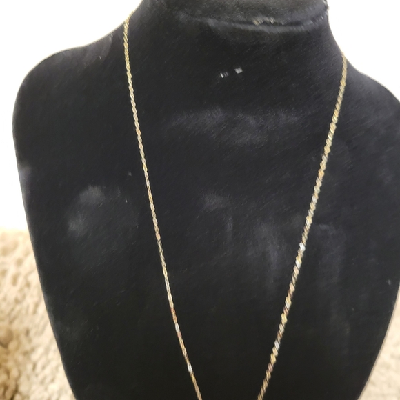 18K‎ Yellow Saudi Gold Clover Necklace Pendant Black NEW Mini Lightweight - Picture 5 of 10